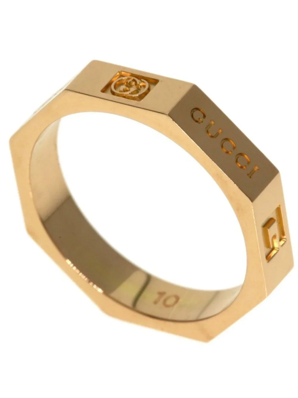 Gucci Octagon Ring 18k Pink Gold - Picture 1 of 10